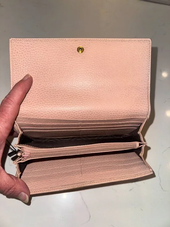 Vintage Gucci GG Marmont Continental Wallet - Dusty Pink 456116 - Good condition - Picture 5 of 5
